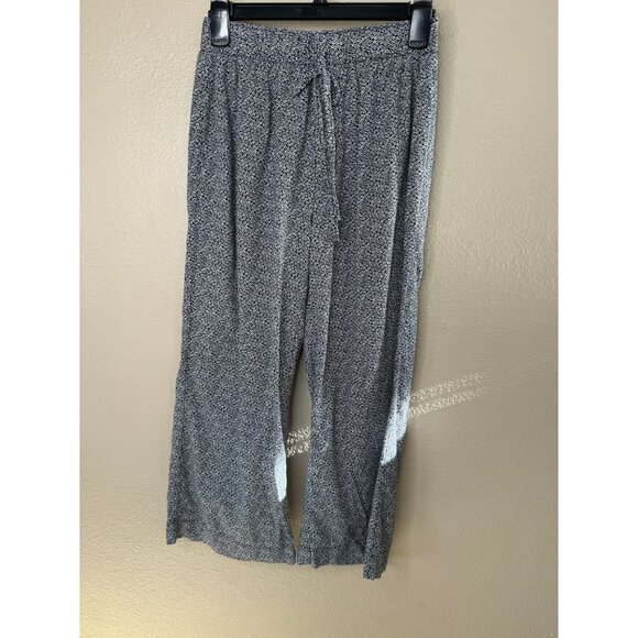 Abercrombie & Fitch Women's Blue Floral Pants XS elastic waist pull on cotton - Picture 2 of 7
